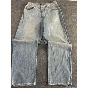 Vintage Guess Jeans Mens 33x32 Baggy Relaxed Blue High Rise Cotton 90s Y2K Retro